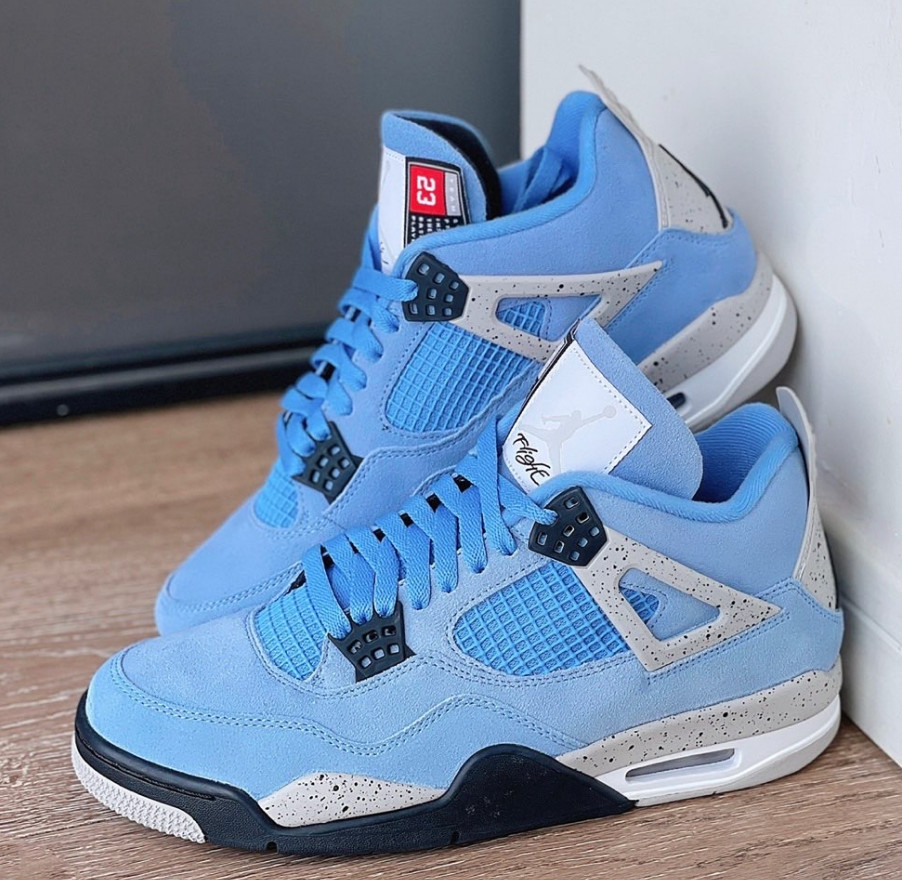 Jordan 4 "University Blue" Mid Top Men's Retro Basketball Shoes Us Size 6-12