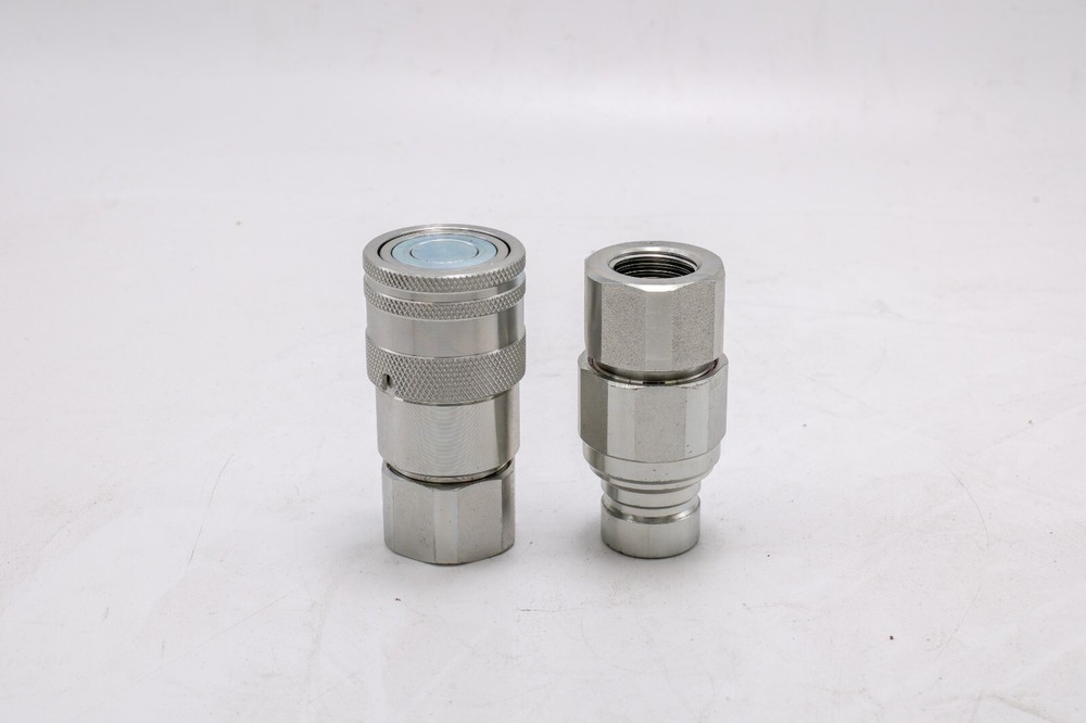 1/2"Flat Face Hydraulic Quick Coupler Connect Coupling Set Durable 1 Sets