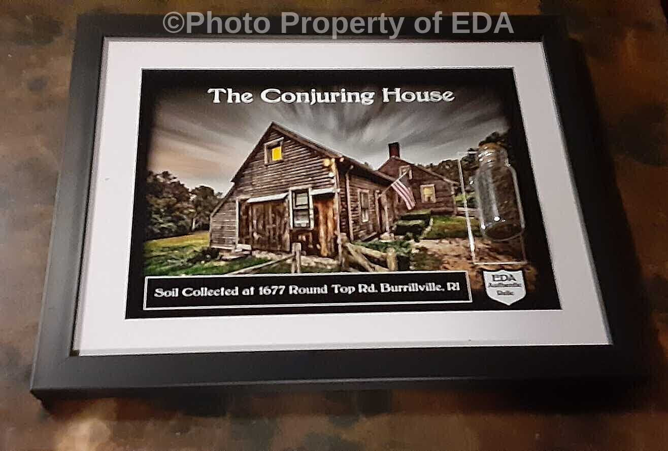 Framed THE CONJURING HOUSE Relic Soil Sample w/COA Haunted Item Ed Elaine Warren