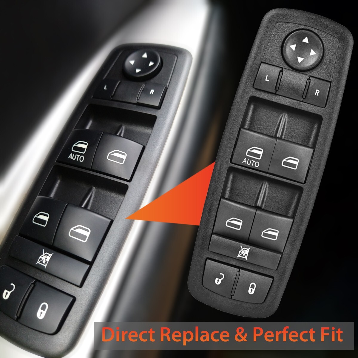 Driver Side Master Power Window Switch 68084001AD for 2011-2016 Dodge Journey