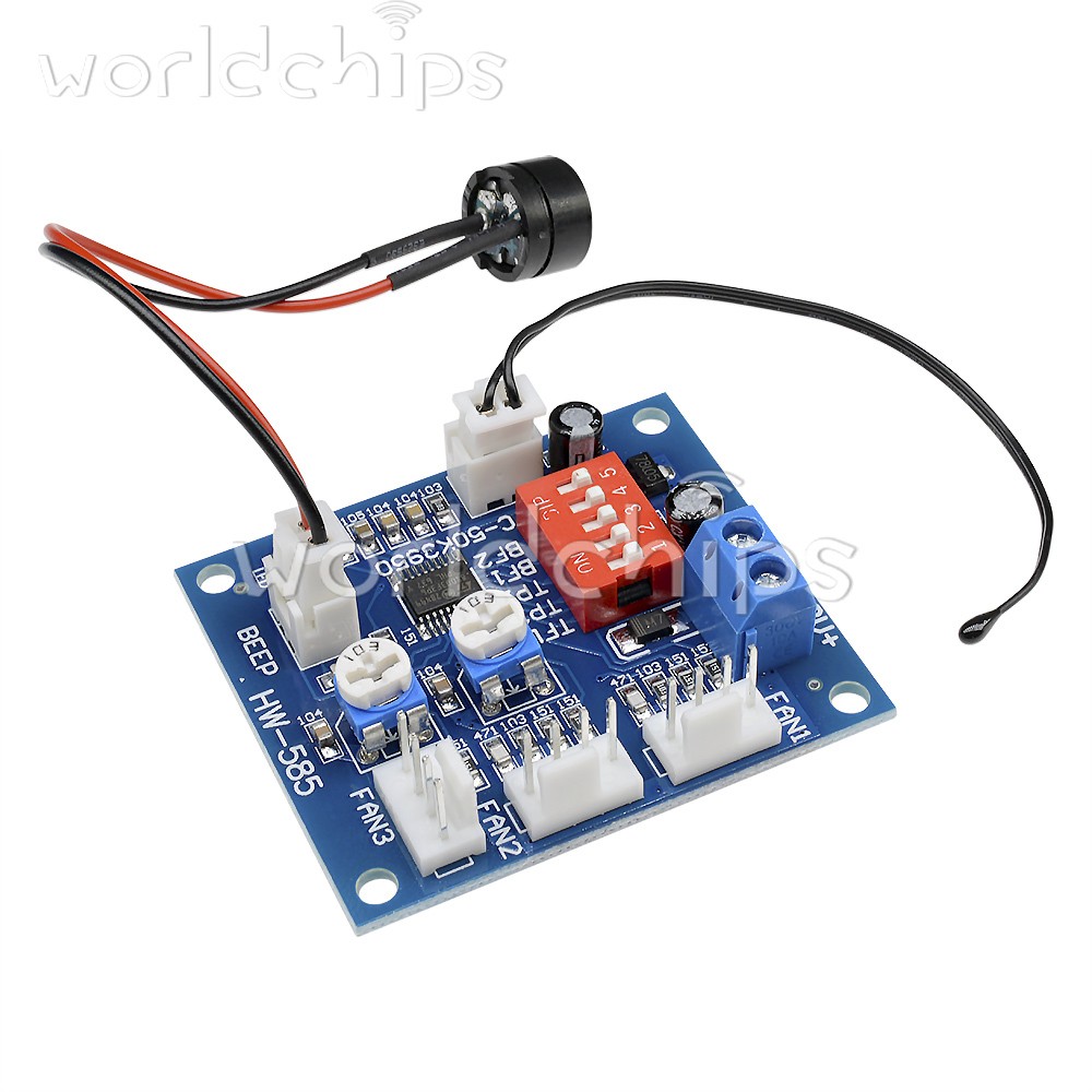 1-10PCS 12V 4Wire PC CPU Fan Temperature Control PWM Fan Speed Controller Module