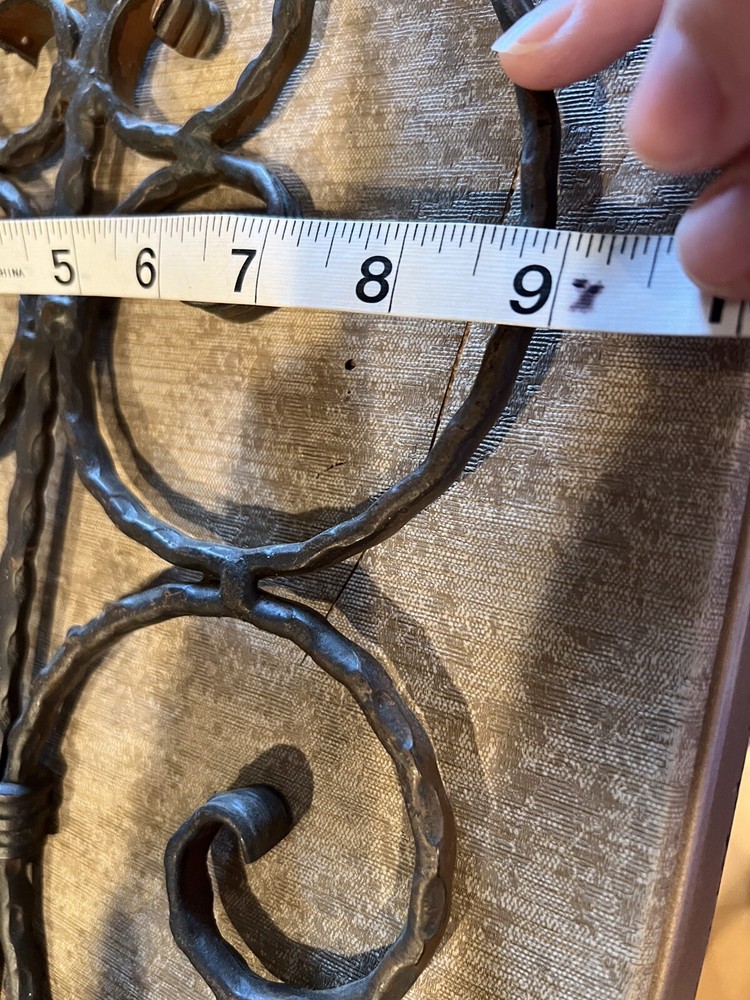 2 Extra Large Brown Wrought Iron/Copper? Candelabra Sconce HEAVY