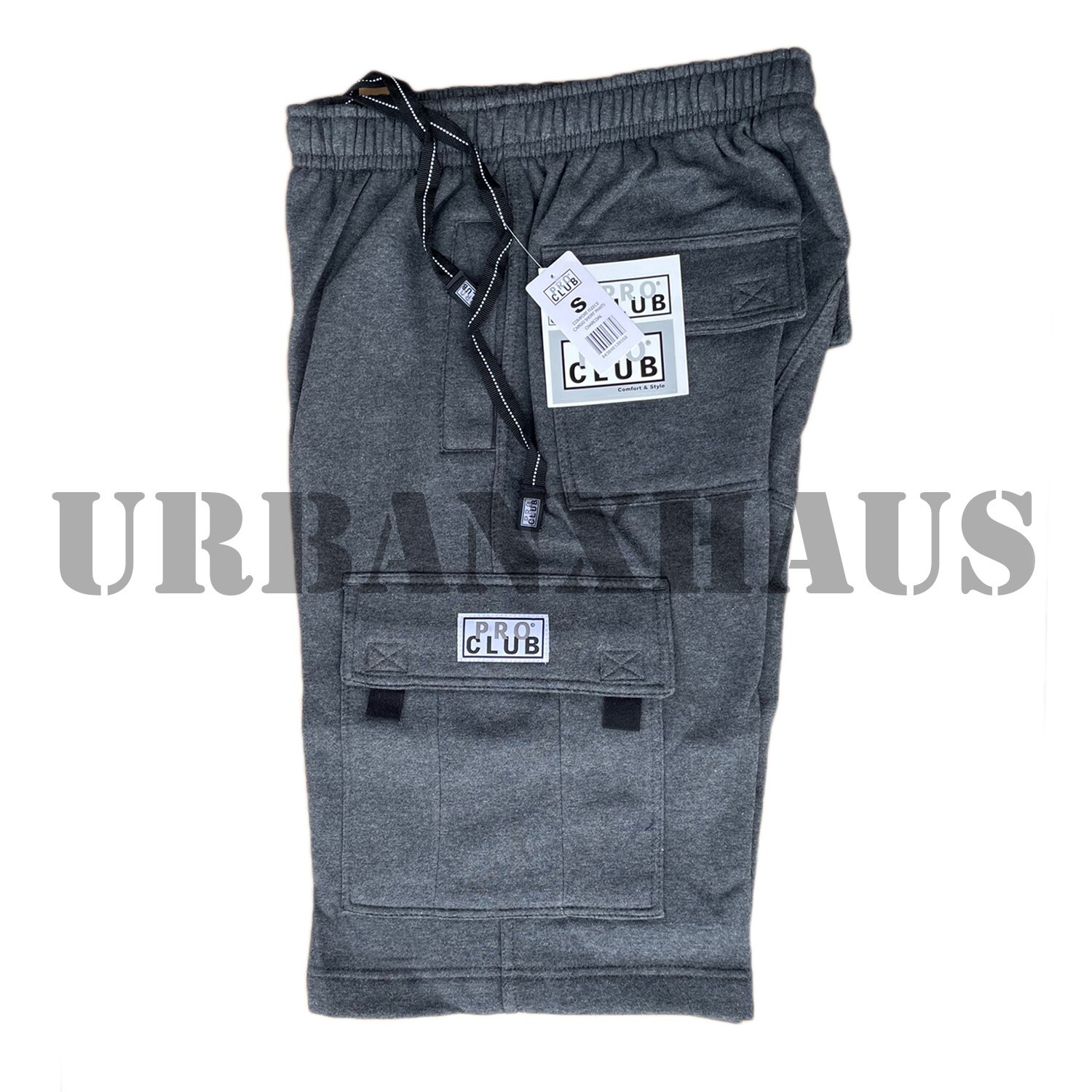 PRO CLUB MEN'S FLEECE CARGO SHORTS HEAVYWEIGHT S-3XL