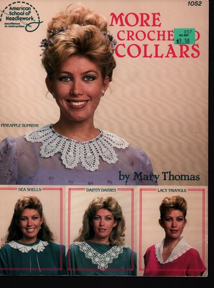 VNTG Crocheted Collars 4 Designs by Mary Thomas 1987 + Bonus Pattern