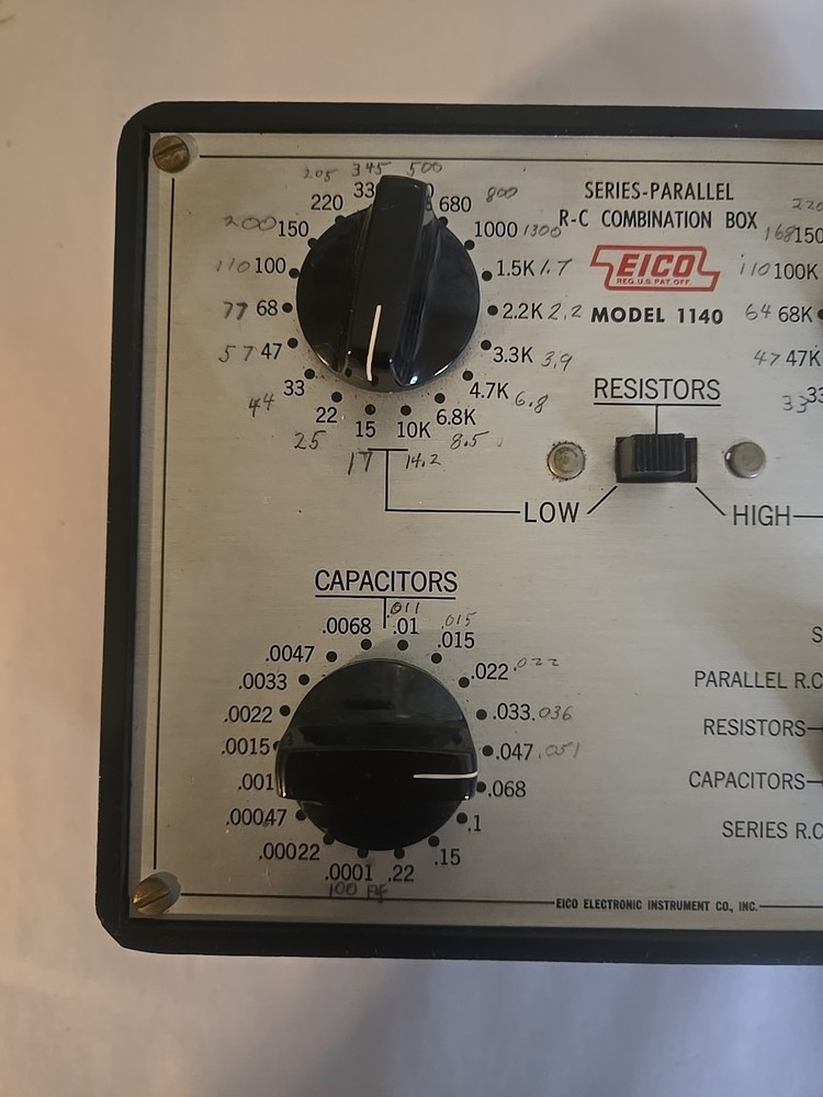 Vintage EICO 1140 Series Parallel R-C Combination Box