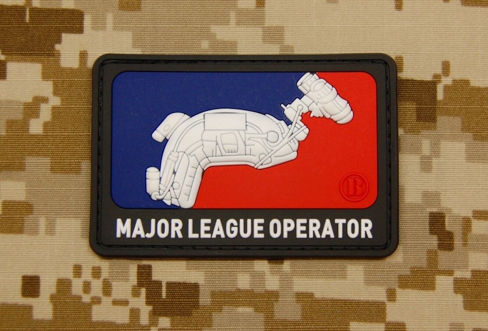 3D PVC MAJOR LEAGUE OPERATOR HOOK AND LOOP MORALE PATCH...