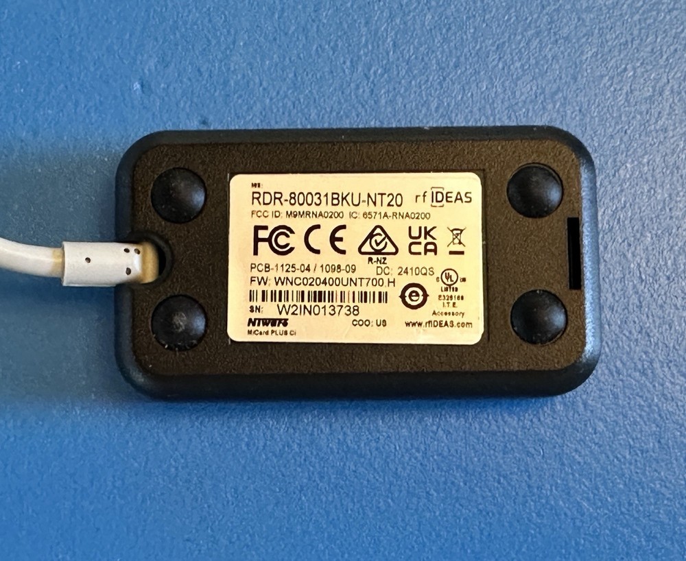 RF IDEAS RDR-80031BKU-NT20 WAVE ID PLUS MINI KEYSTROKE READER