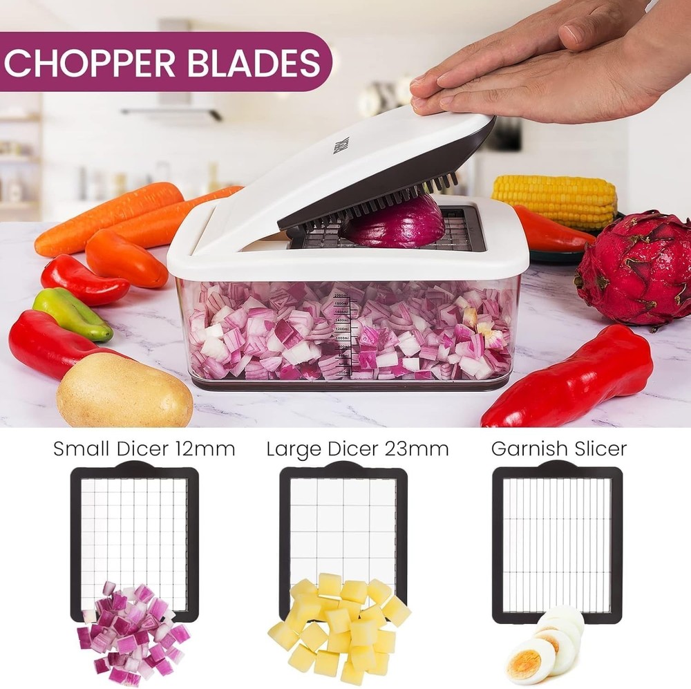Vegetable Chopper, Extra Large Chopper Vegetable Cutter, Multifunctional 10-i...