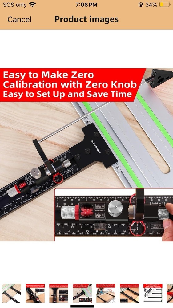 GOINGMAKE Precision Micro Adjustable Flip Stop Jig, 0.001" Accuracy, 53"