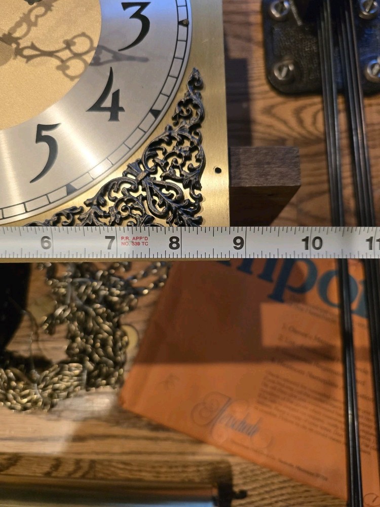 Herschede 629 Grandfather Clock Dial Movement Weights Pendulum Chimes Chains