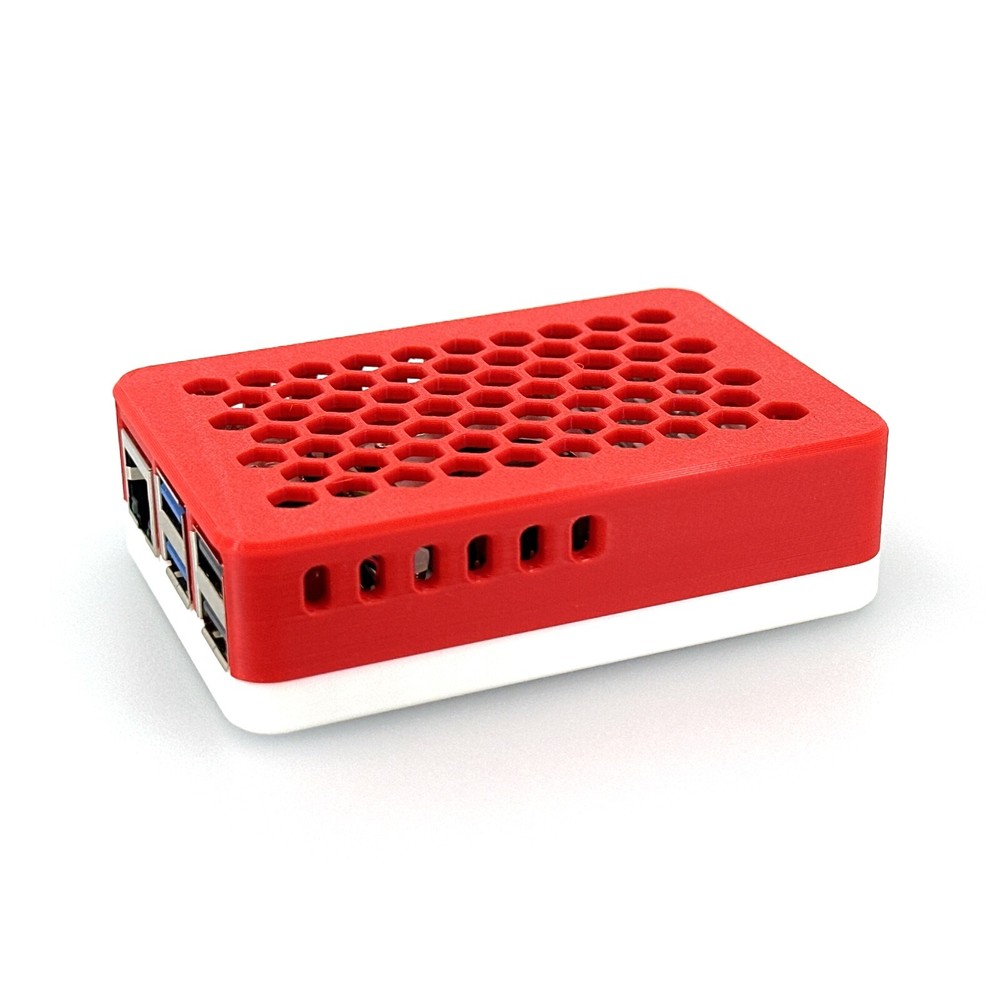 Raspberry Pi 5 Case, Custom 3D Printed with Silicone Bumper Pads, Ventilated