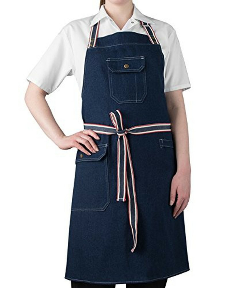 BKB Full Snap Pocket Adjustable Neck Bib Apron