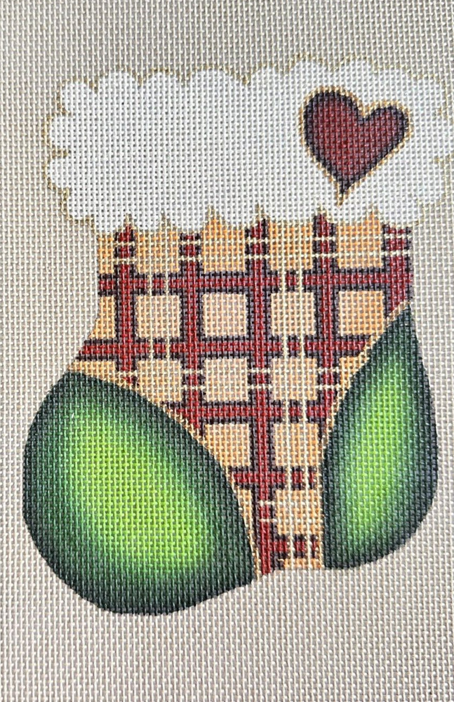 Lani's Designs stocking   hand painted needlepoint canvas  CO12 A