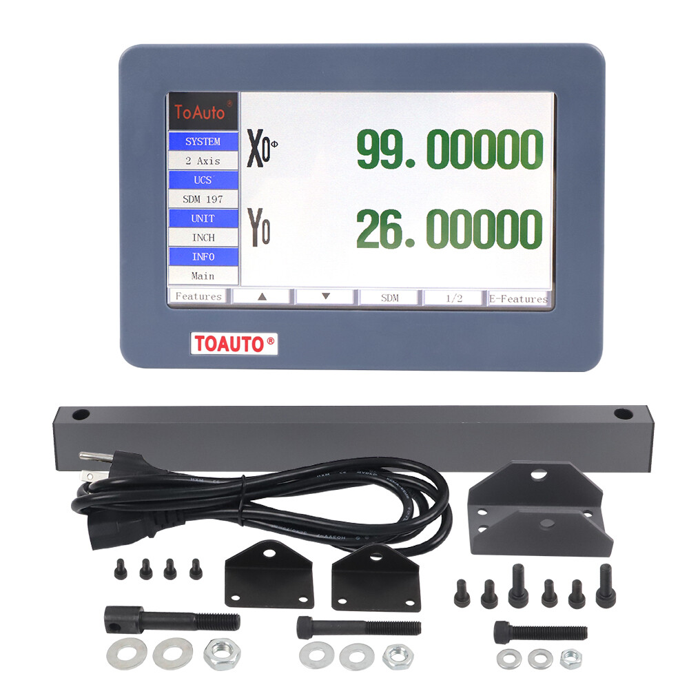 TOAUTO 2Axis /3 Axis Digital Readout 7'' LCD Touch Screen 5UM Glass Linear Scale
