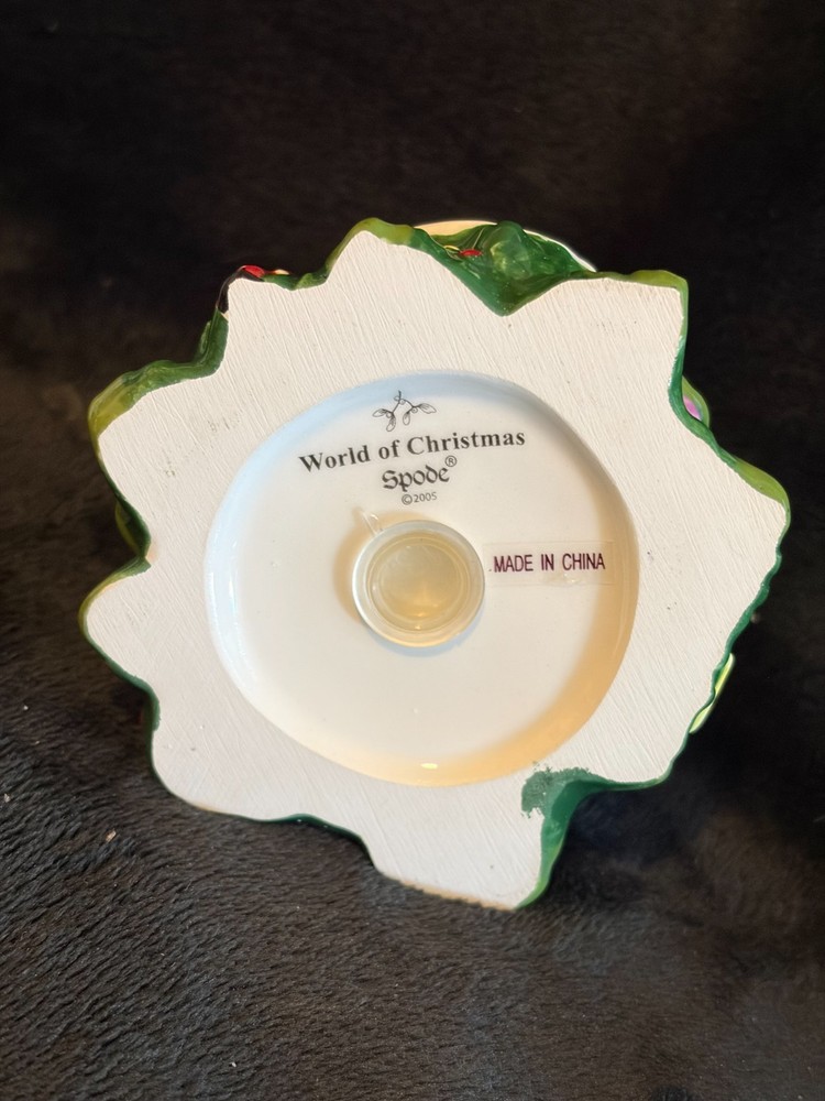 2005 Spode Christmas Tree Figural Salt & Pepper Set...Hand Painted