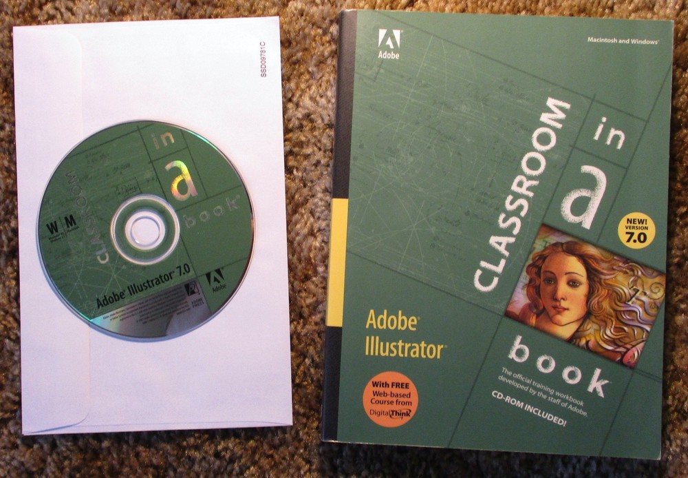 Adobe Illustrator new version 7.0,  Classroom Manual & CD installer.