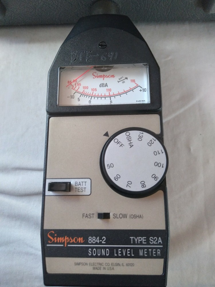Simpson Sound Measuring System Sound Level Meter System Model 884-2 Type S2A
