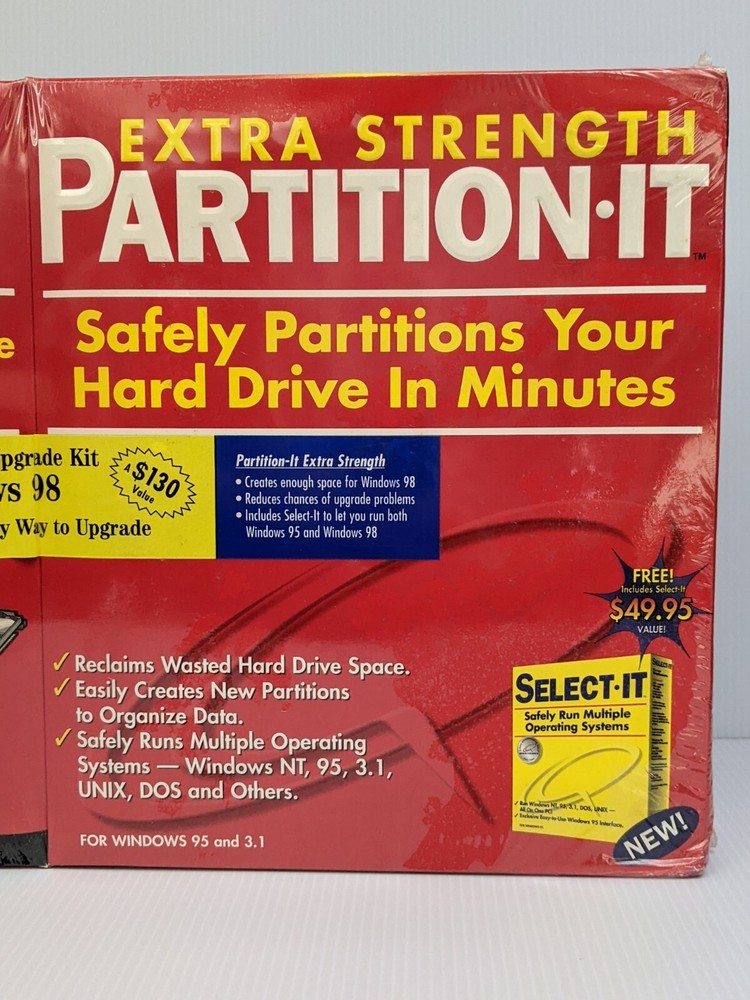 Extra Strength DiskClone & Partition It Quarterdeck: Software / VTG 1998 Windows