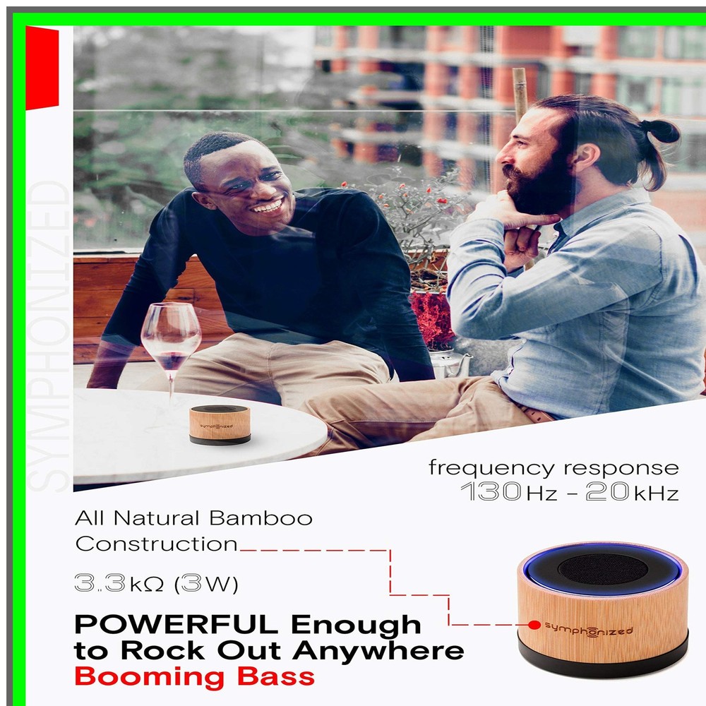 Handcrafted Bamboo Portable Bluetooth Speaker