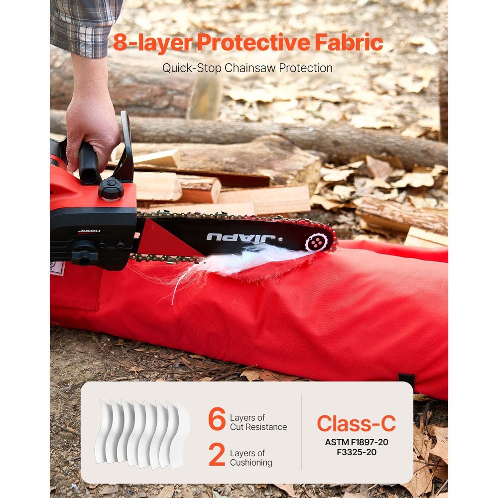 ASTM-Certified Chainsaw Chaps: Apron Style, 8-Layer, Breathable, Adjustable