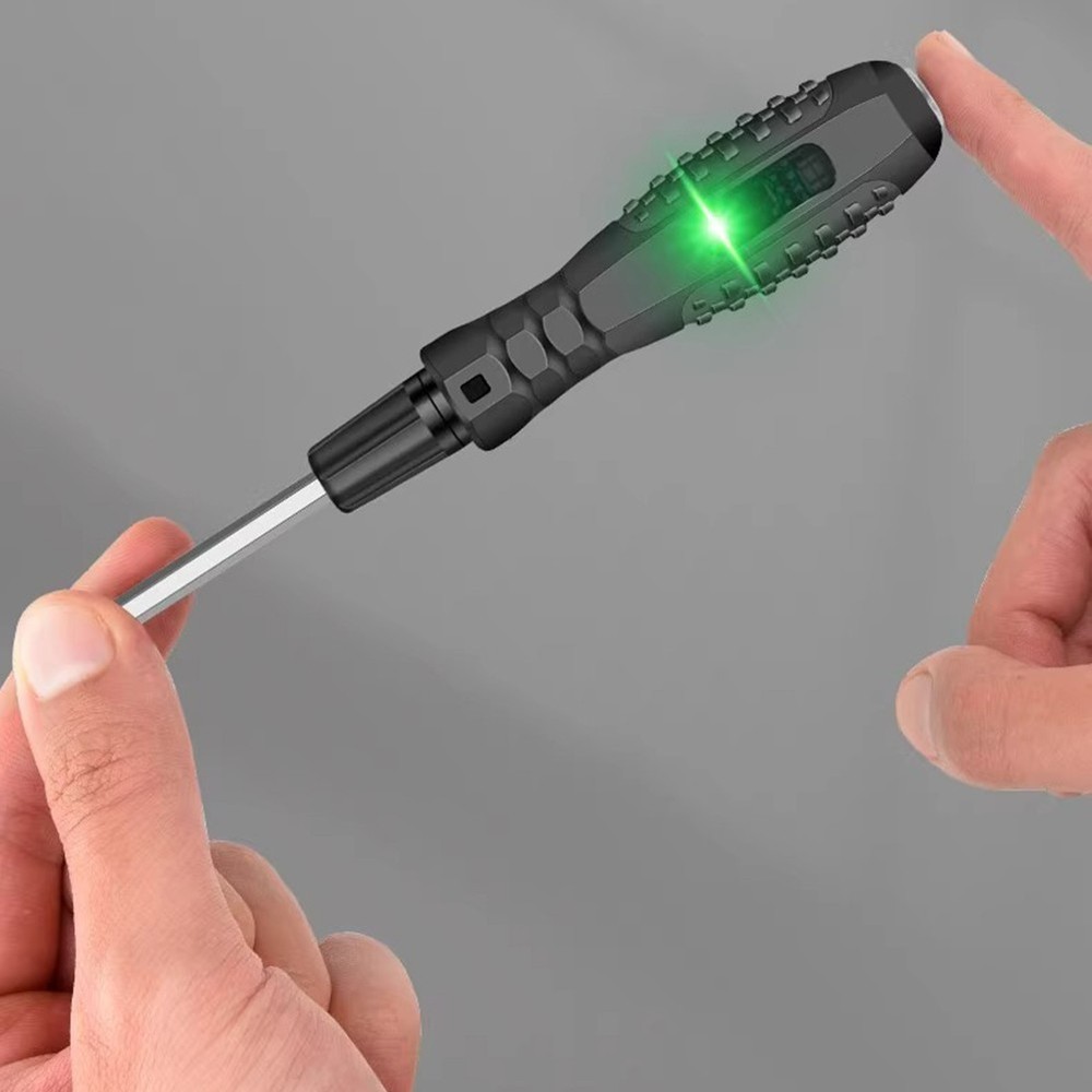 Dual Purpose Electric Tester with Screwdriver Functionality for Line Detection