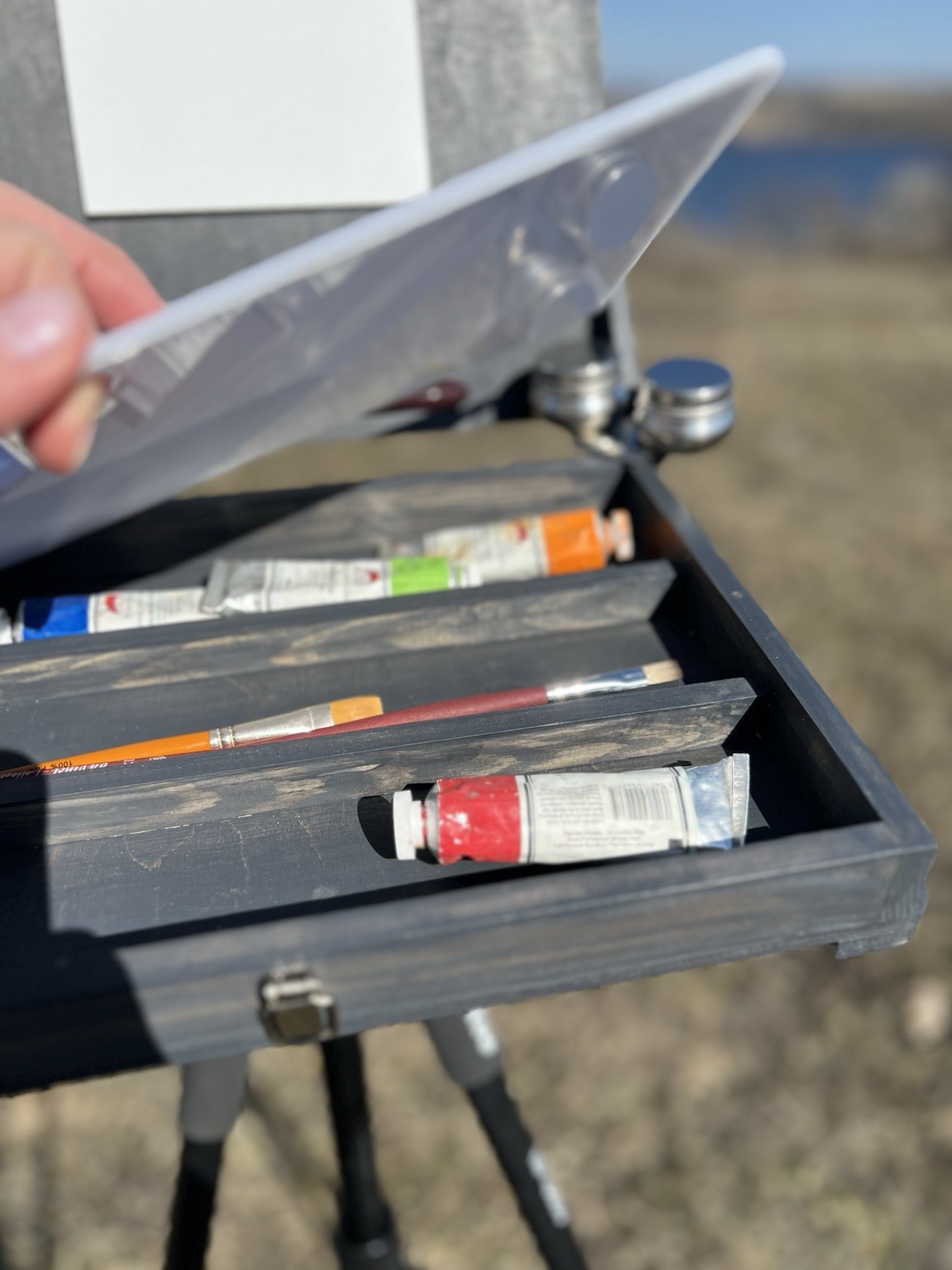 Deep Pochade Box 14*10 “ Plein Air Travel Easel -Portable Artist paint storage