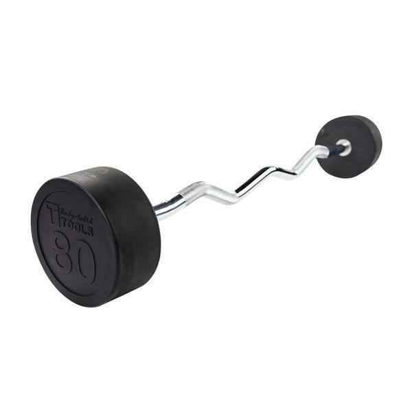 80 lb. Fixed Weight EZ Curl Barbell - Body-Solid SBZ80