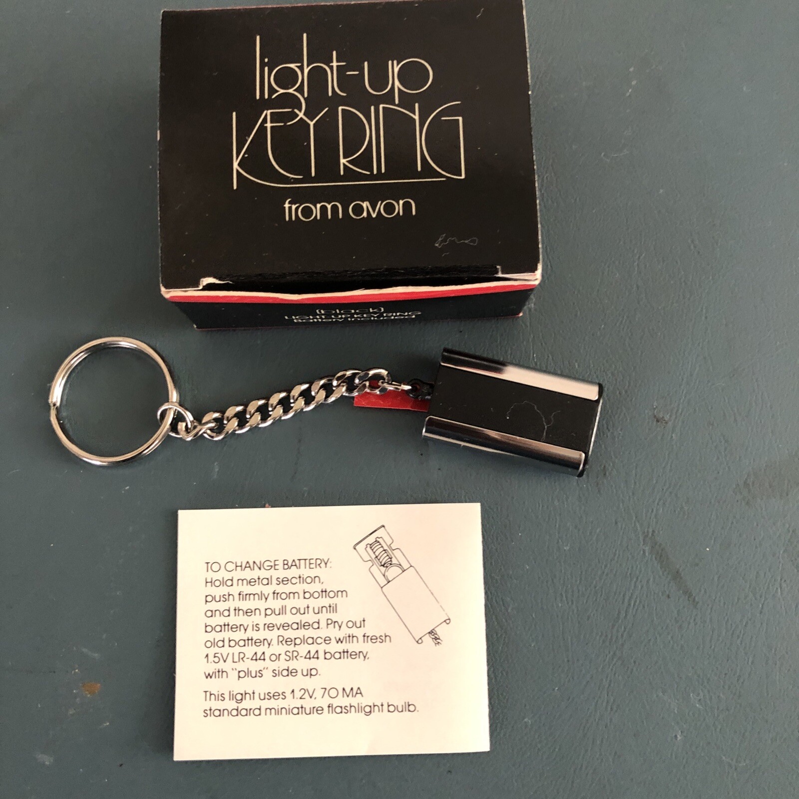 1983 Vintage Avon Light-Up Keyring New Old Stock With Box