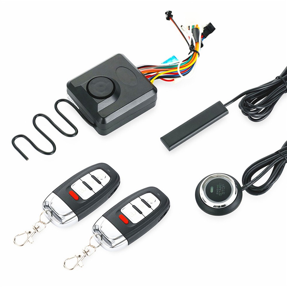 Motorcycle Engine Ignition PKE Smart Start Button Device Anti-theft Alarm System