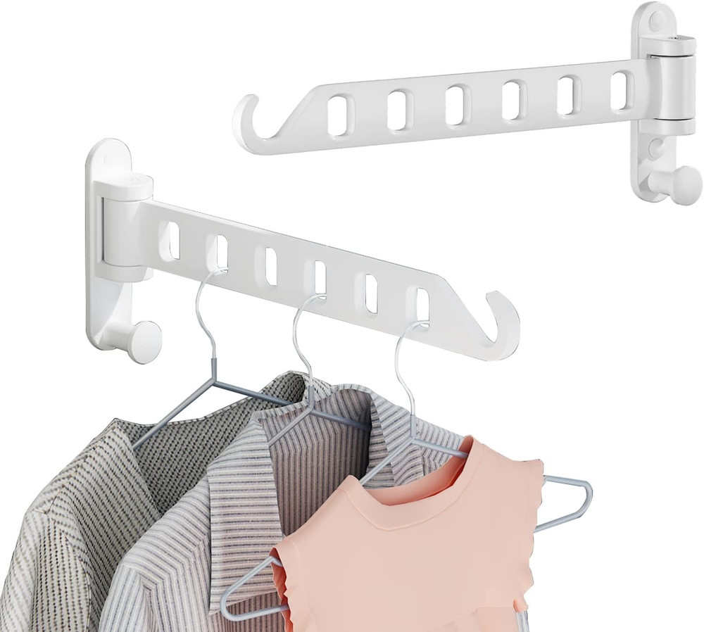 Laundry Drying Rack Wall Mounted Clothes Drying Rack Clothes Hanger White