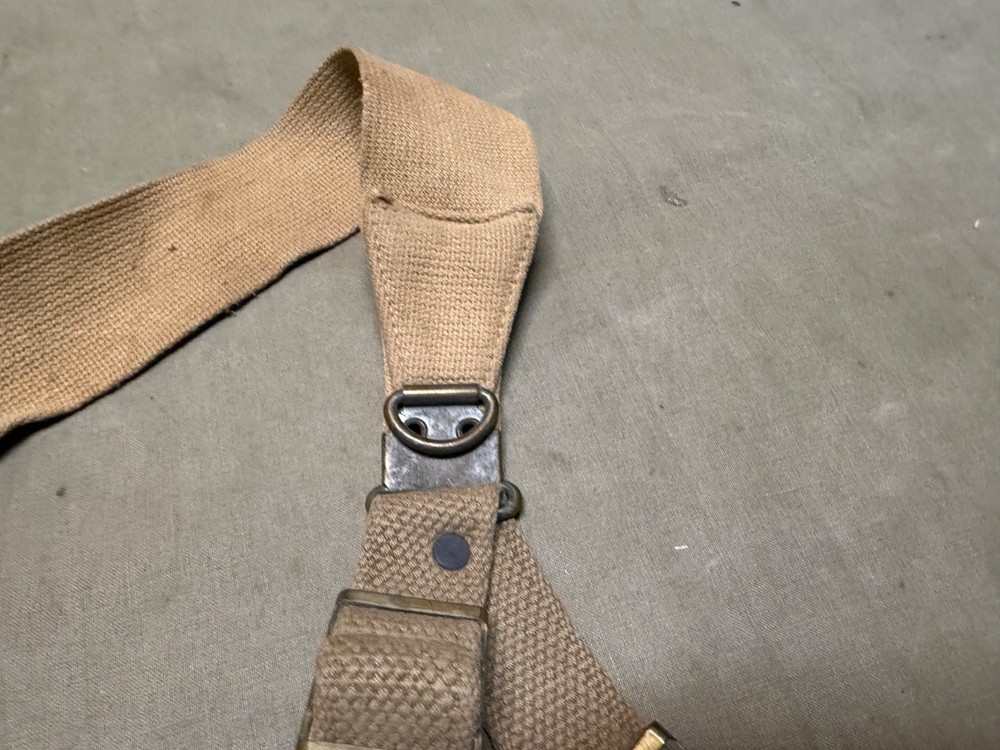 ORIGINAL WWII US ARMY M1936 COMBAT FIELD EQUIPMENT SUSPENDERS-OD#3, 1942