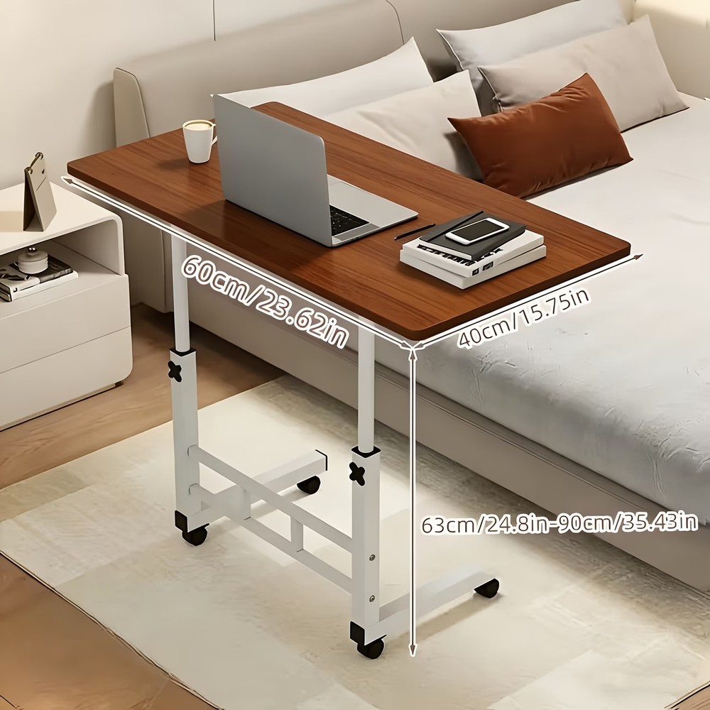 Rolling Standing Desk Adjustable Height for Small Spaces, Fits Study, Bedroom