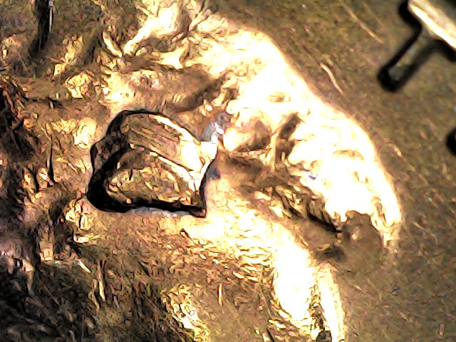 1974 d penny error large die chip