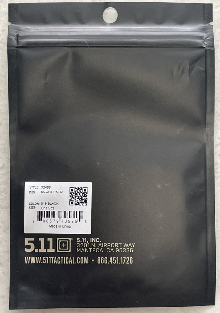 *BRAND NEW* 5.11 TACTICAL SCOPE PATCH HOOK BACKING