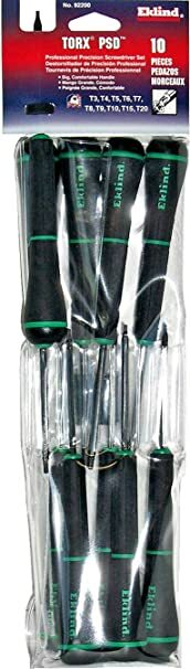 10 PC TORX PSD STAR PRECISION SCREWDRIVER SET EKLIND 92200