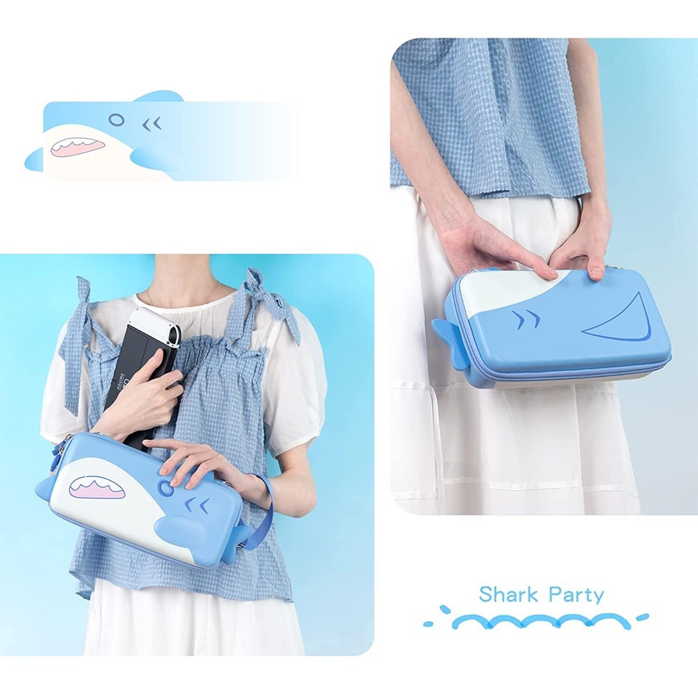 GeekShare Switch Shark Party Protective Case Dock Cover Thumb Grips Switch OLED