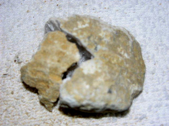 Geode pair opened with crystal centers 2.25 inch G74