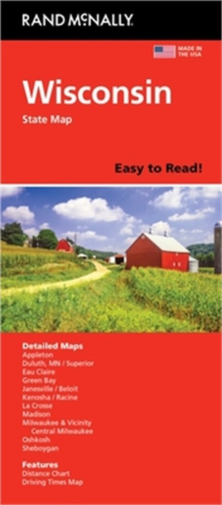 Rand McNally Easy to Read: Wisconsin State Map (Sheet Map, Folded)