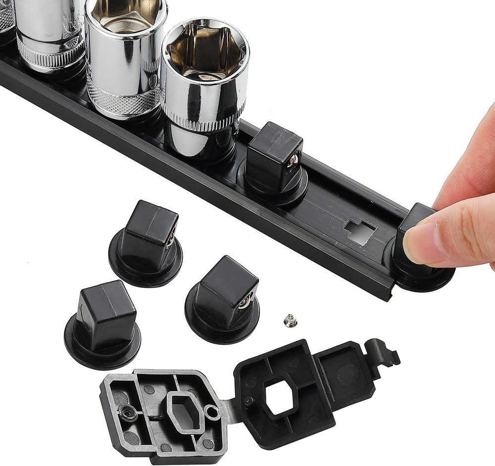High-Compatibility 10-Pack ABS Socket Organizer Clips for Efficient Storage