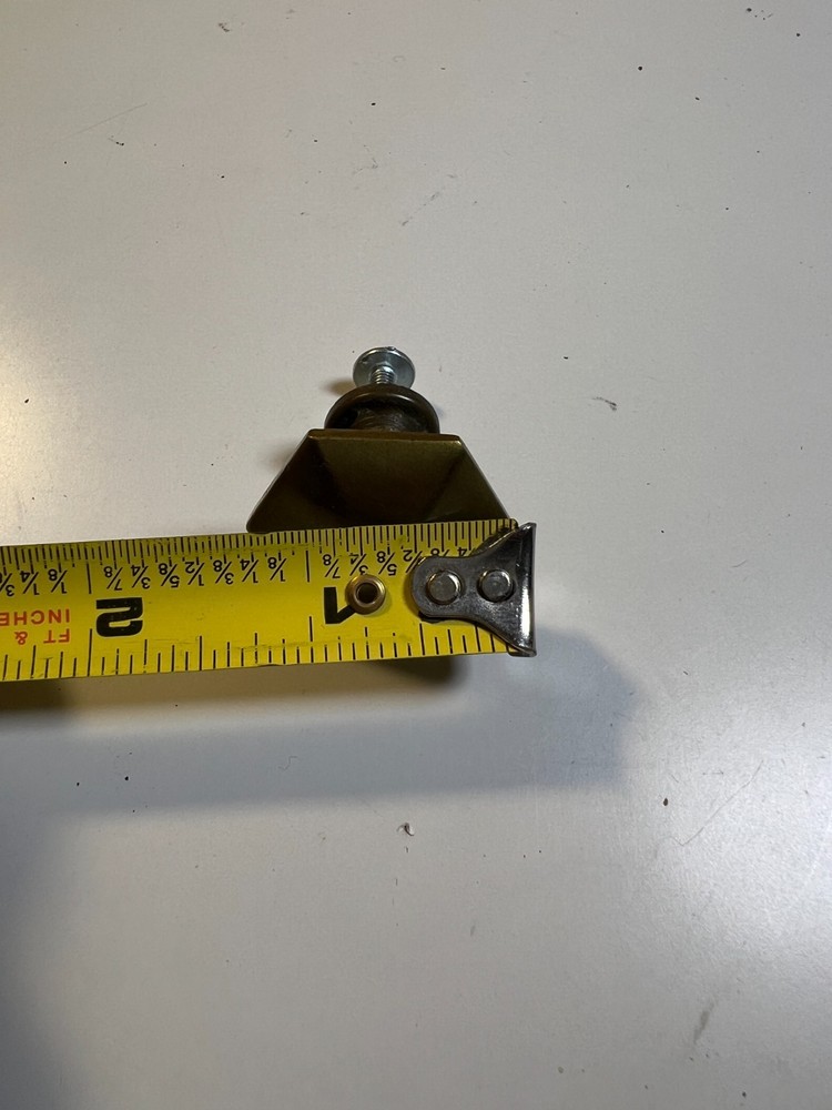 Vintage Mid Century Modern MCM Solid Brass Faceted Hex Drawer Pulls Knobs Set 8