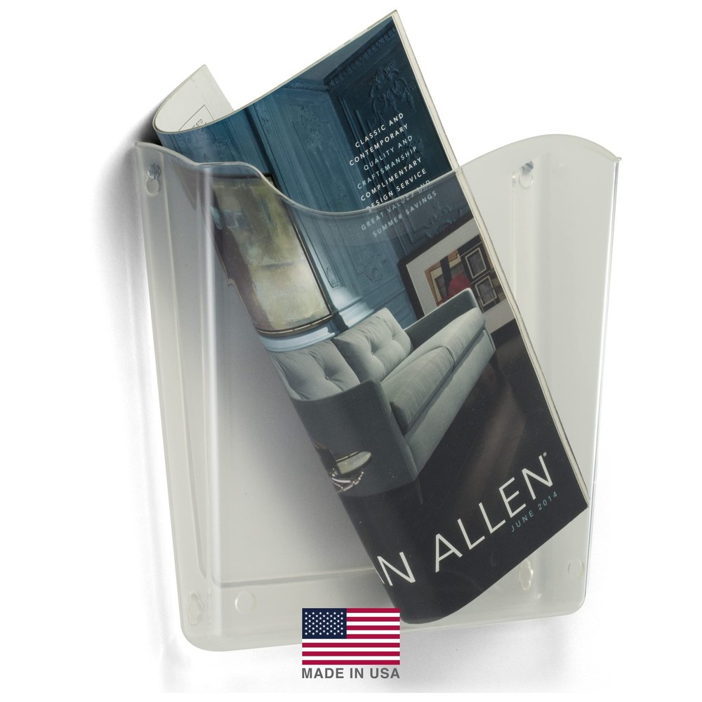 Officemate Unbreakable Wall File, Vertical, Clear 21674