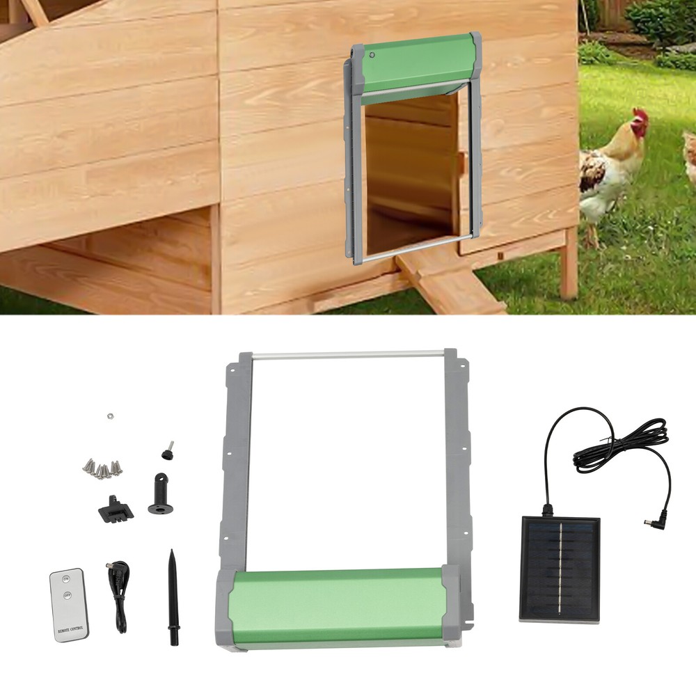 Solar Powered Automatic Roller Chicken Coop Shutter Door Opener