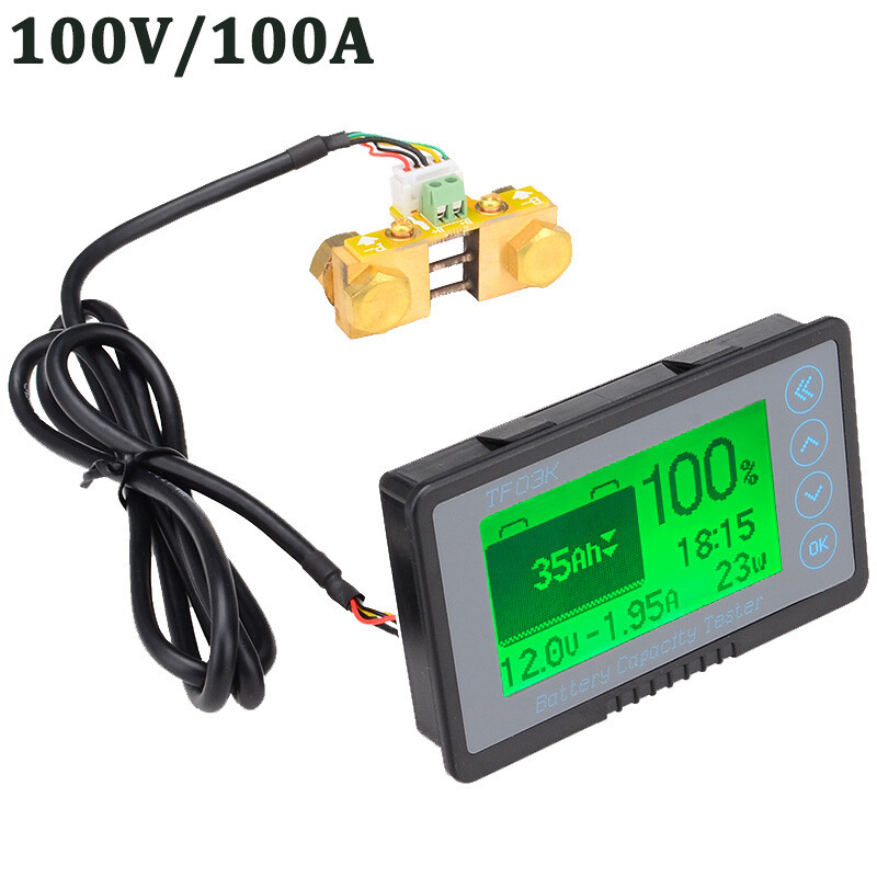TF03K DC100V 100A Lithium Battery Capacity Tester Voltage Current Display