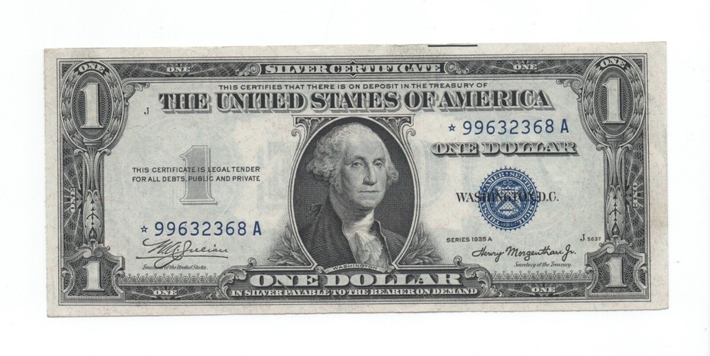 $1 1935A  - STAR -  Silver Certificate - fr.1608*  - Rarer note! Beautiful!