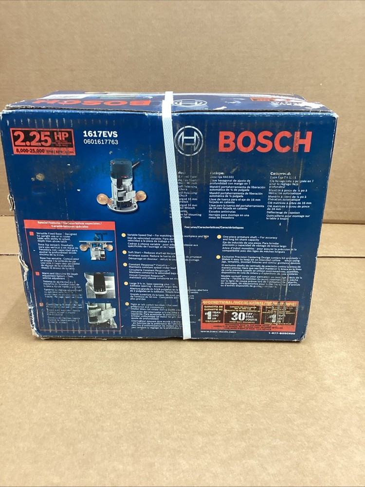 Bosch 1617EVS 2.25 HP Electronic Fixed Base Router NEW