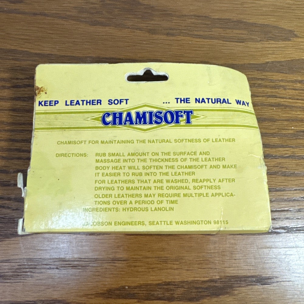 VTG Jacobson Engineers Chamisoft Hydrous Lanolin Leather Conditioner