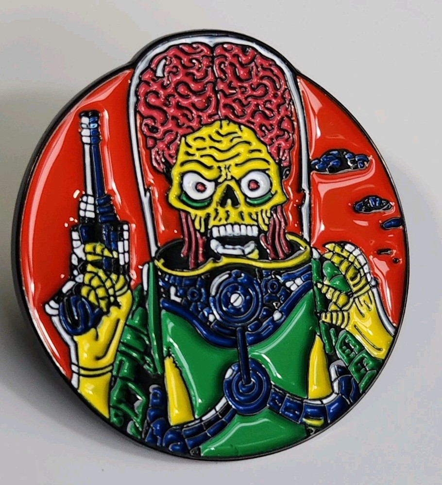 Cartoon Mars Attacks Martian Lapel Pin