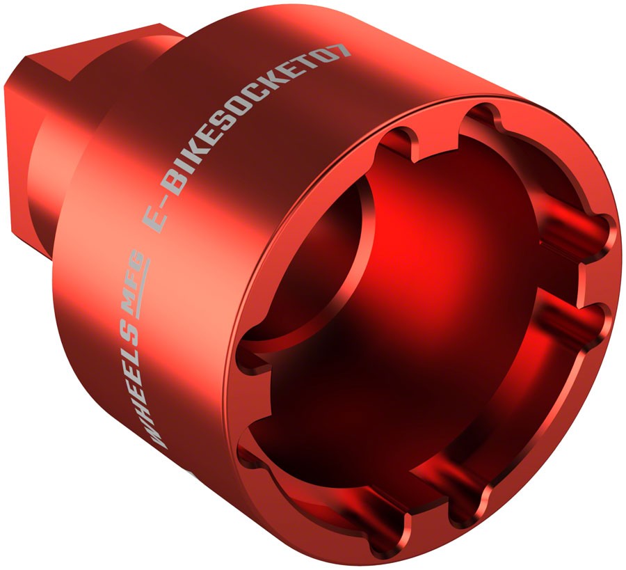 Wheels Manufacturing E-BikeSocket 07 EBike Lockring Socket Red Bafang Inner M33