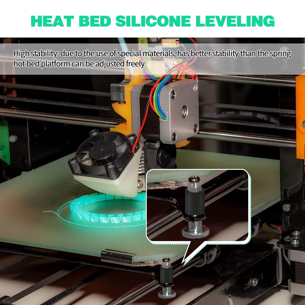 3D Printer Heat Bed Leveling Silicone Columns Solid Mounts For Ender 3 CR10 8Pcs