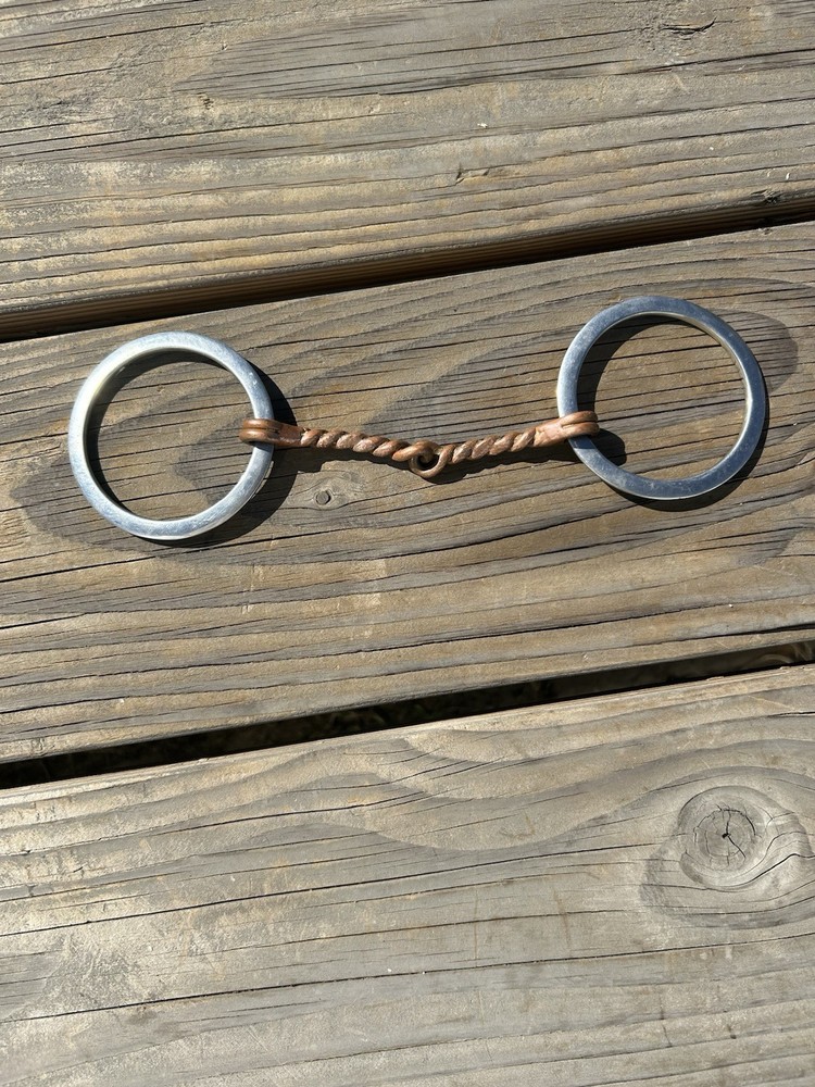 Used 5 Inch Copper Twisted Wire Loose Ring Snaffle Bit